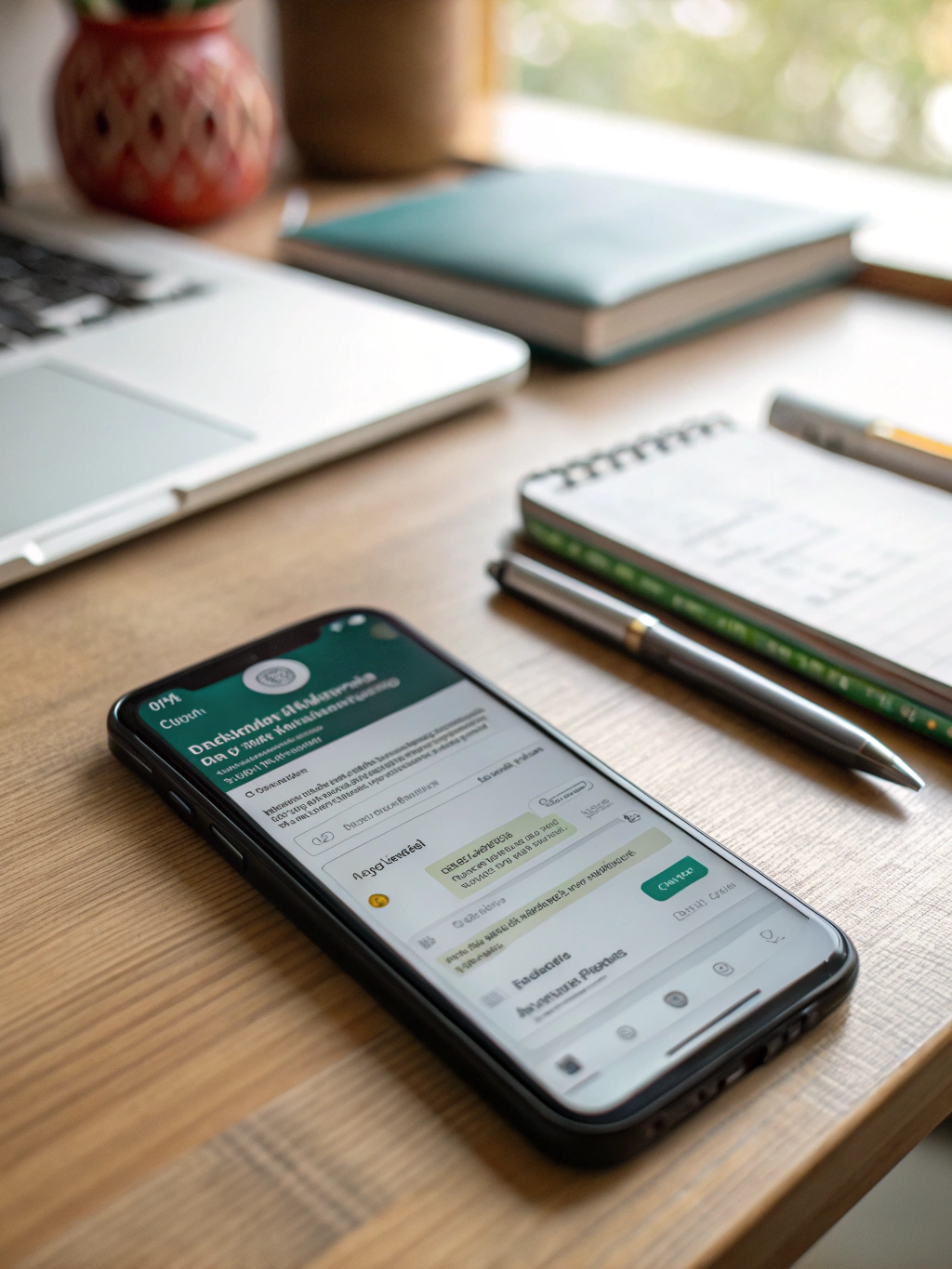 WhatsApp app interface
